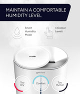 Huron Top Fill Humidifier and Oil Diffuser 4L White