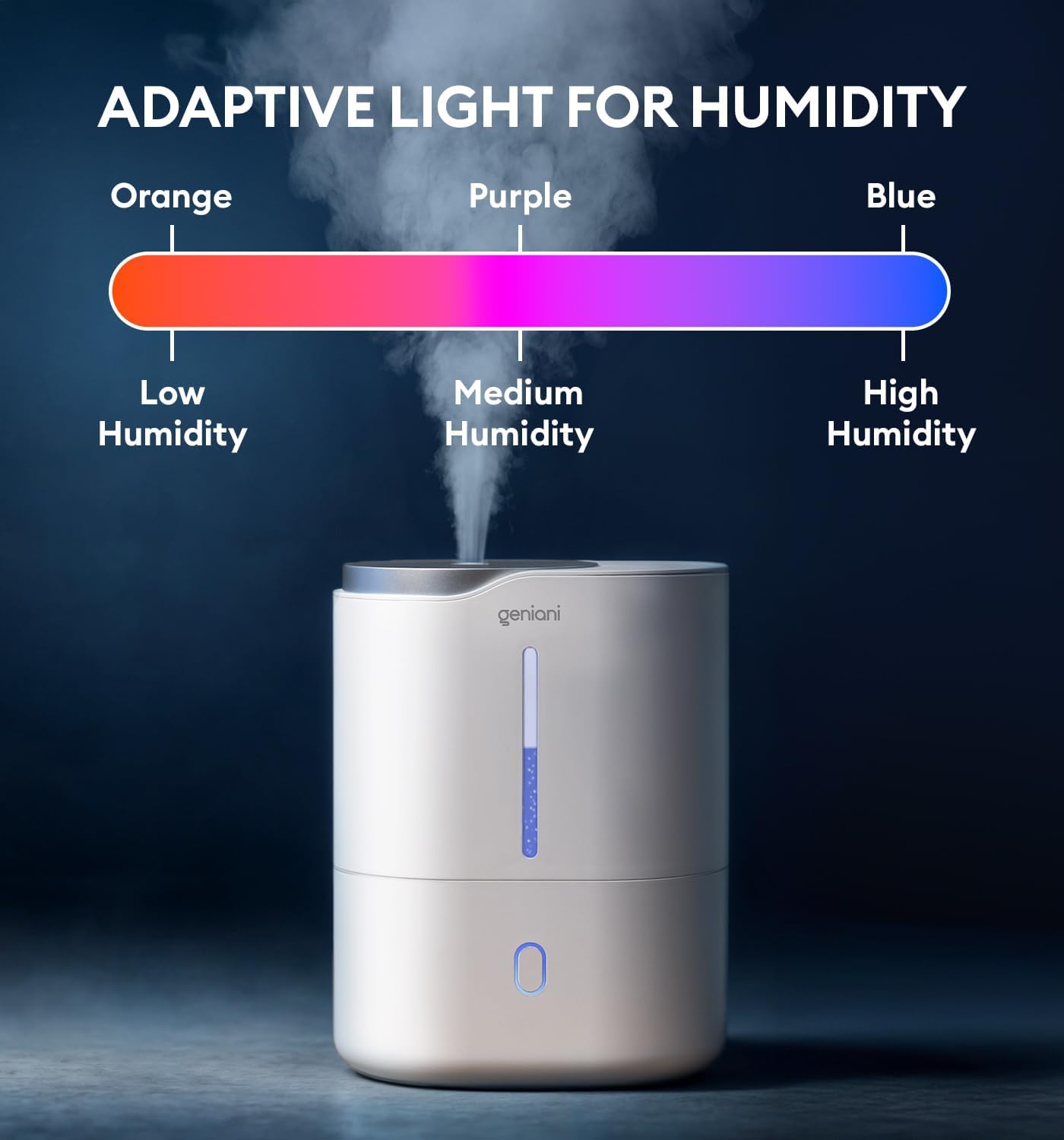 Huron Top Fill Humidifier and Oil Diffuser 4L White
