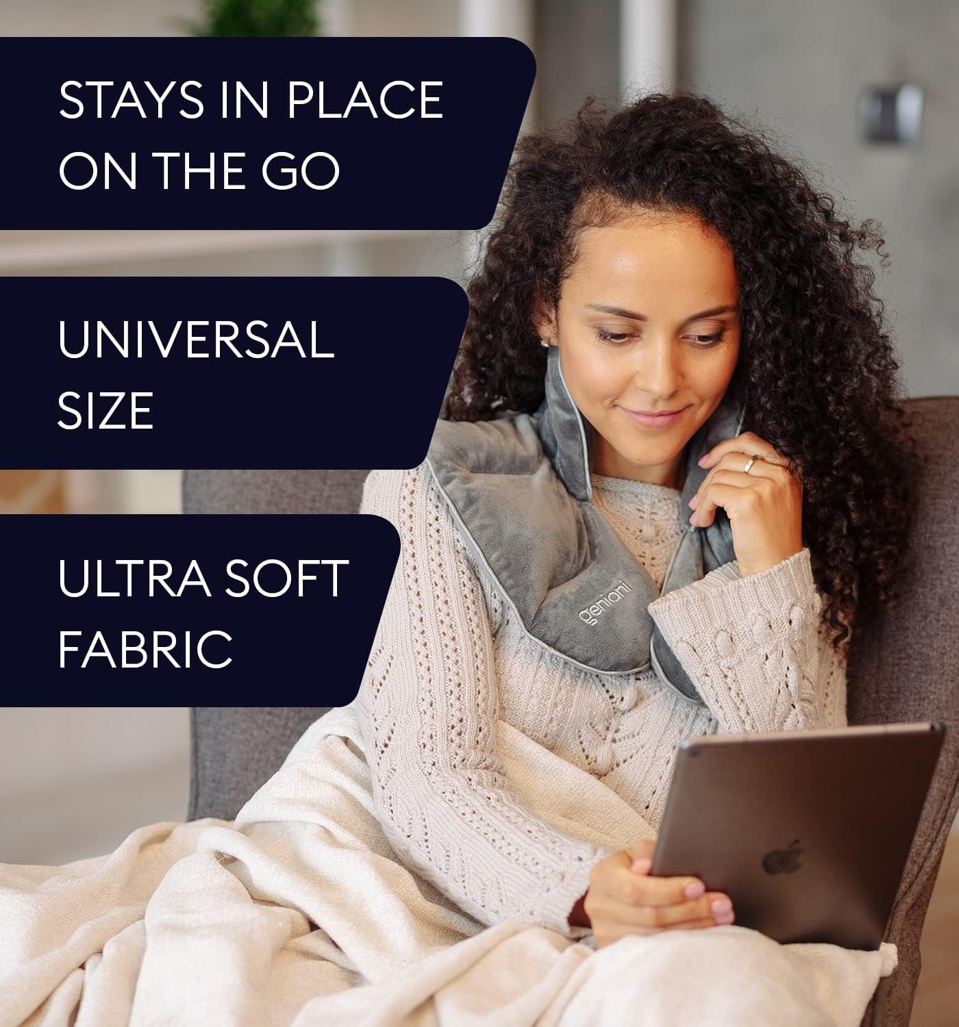 Microwavable Heating Wrap Magma, Cloud Gray