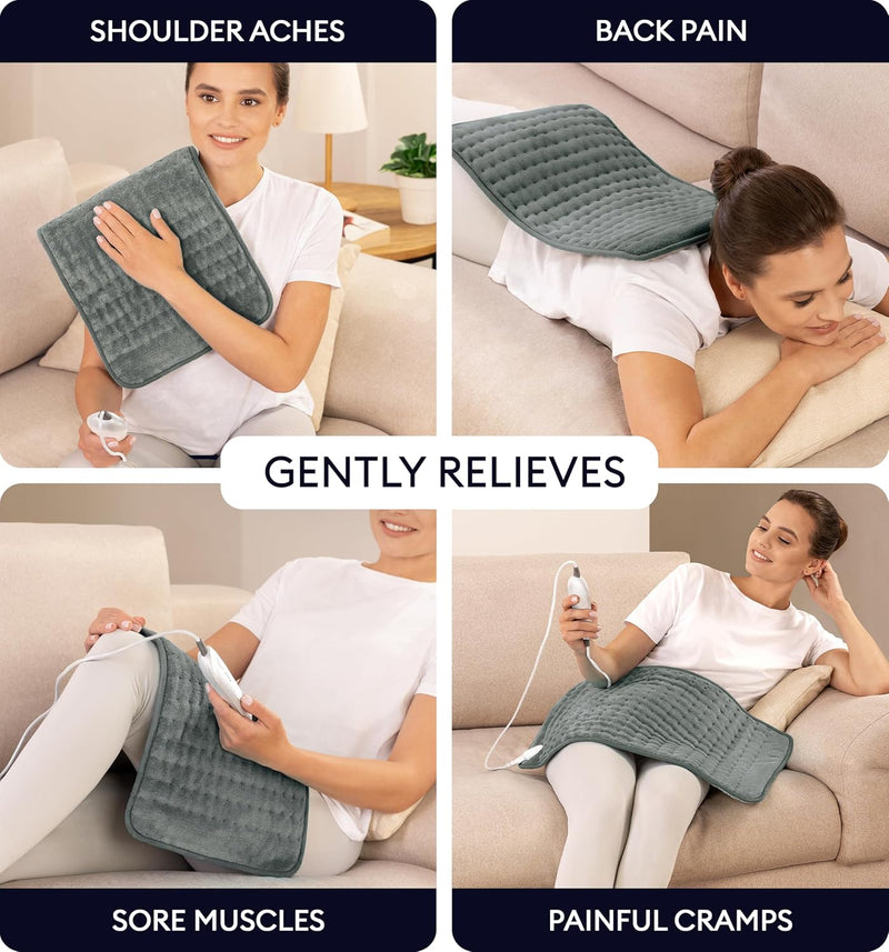 Heating Pad for Back Pain & Cramps Relief, Auto Shut Off, Machine Washable