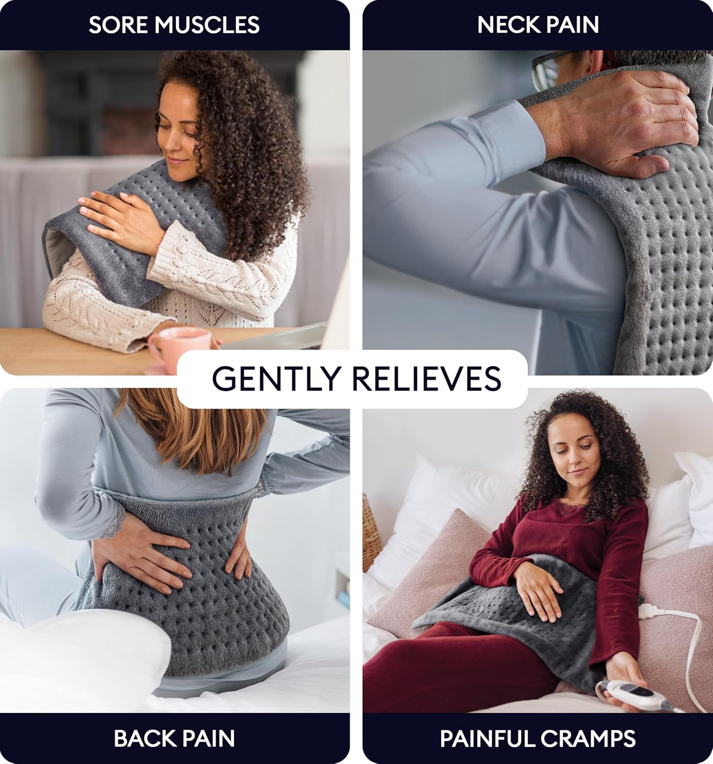 Heating Pad XL, Double-sided, Tabby Gray