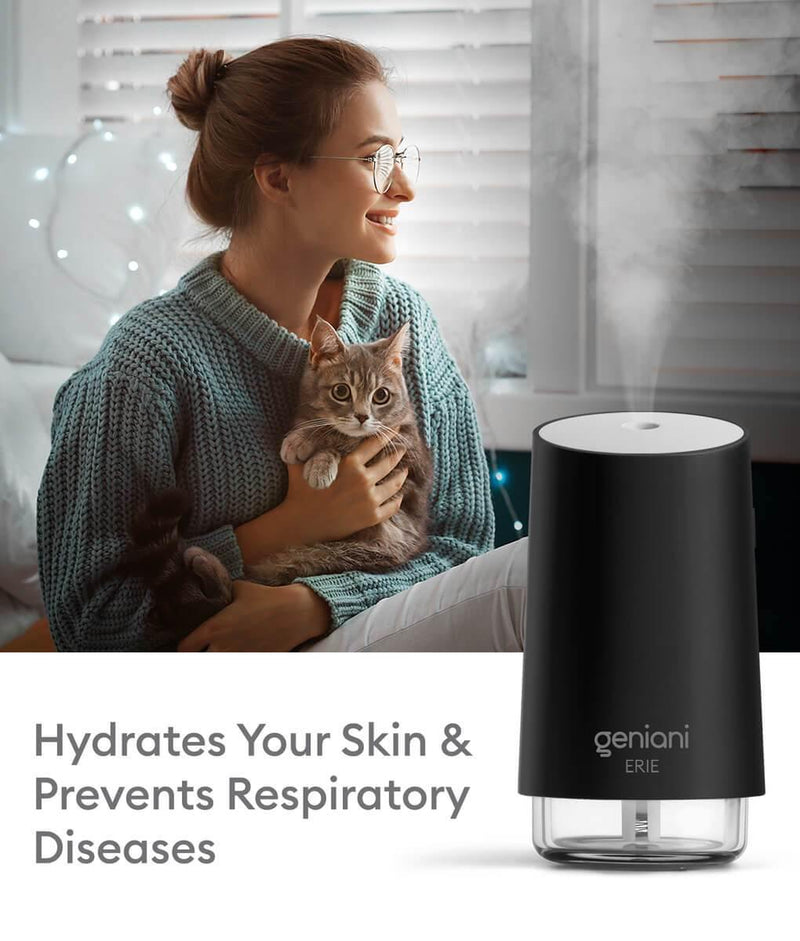 Geniani Erie Small Portable Travel Air Humidifier 250 ml, Black - Buy  Online at the Best Price On Geniani