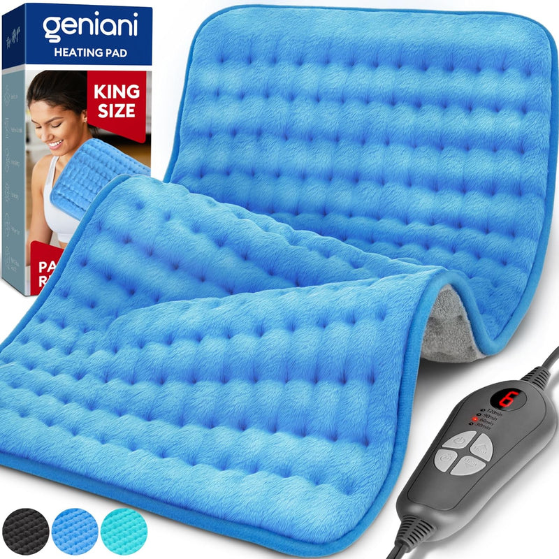 Heating Pad XL, Double-sided Electric Blue