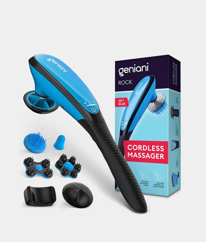 Geniani Deep Tissue Massager for Back, Body, Shoulders, Neck and Sore Muscles - Cordless Electric Handheld Massager Full Body Pain Relief - Percussio